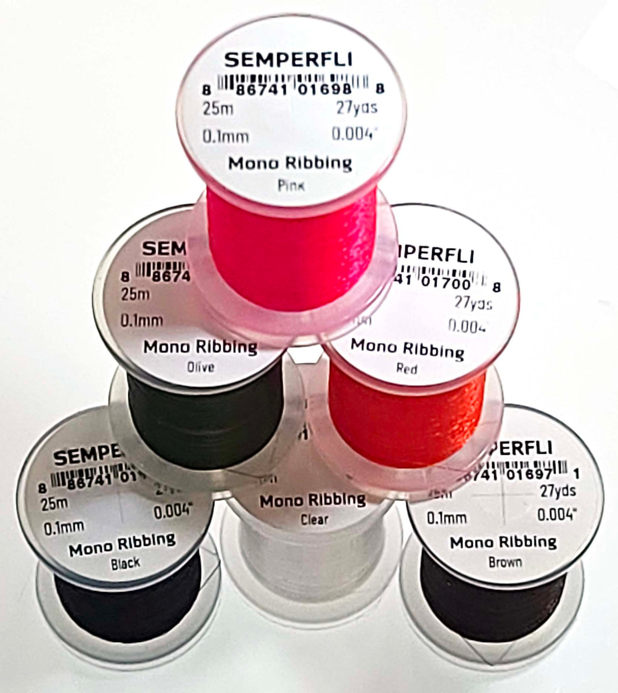 Semerfli Mono Ribbing Thread Small 0.1mm / Black Threads
