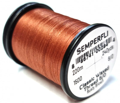 Semperfli Classic Waxed Thread 6/0 Rusty Brown Threads