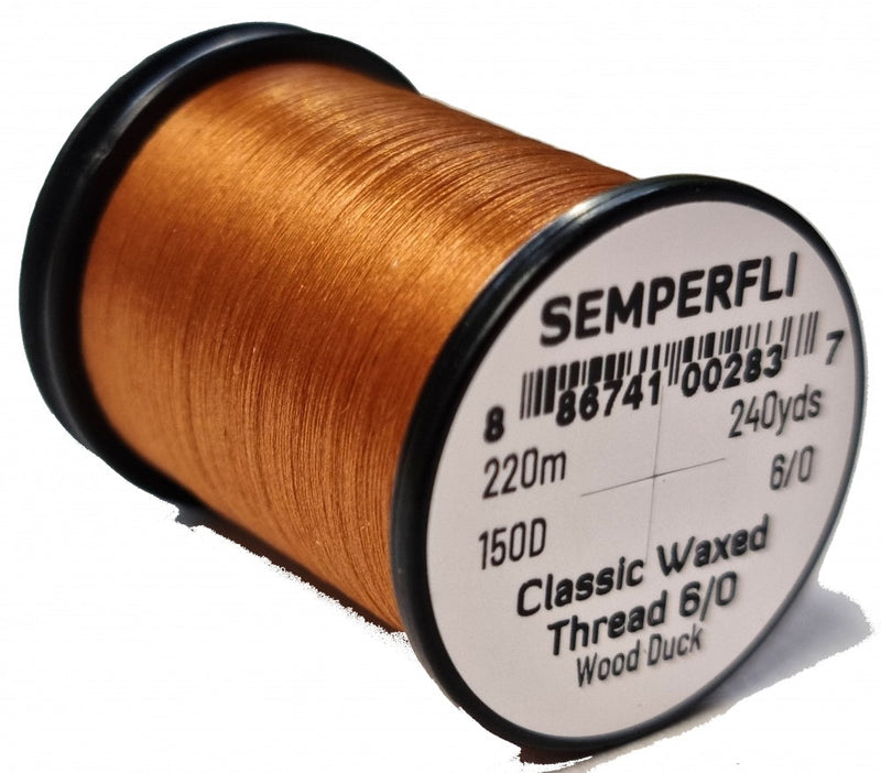 Semperfli Classic Waxed Thread 6/0 Wood Duck Threads