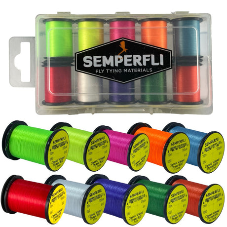 Semperfli Classic Waxed Thread 8/0 110m Attractor Colors Collection Threads