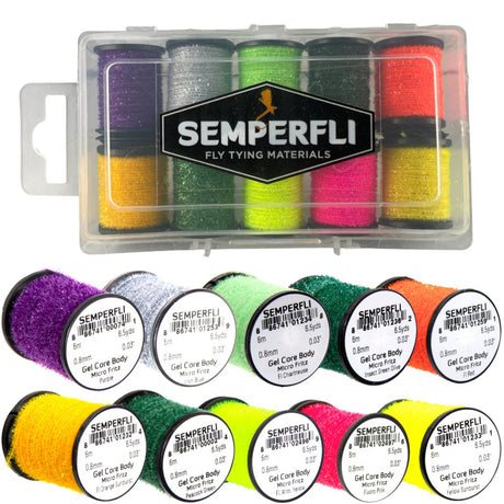 Semperfli Gel Core Body Micro Fritz Collection Attractor Colors Chenilles, Body Materials