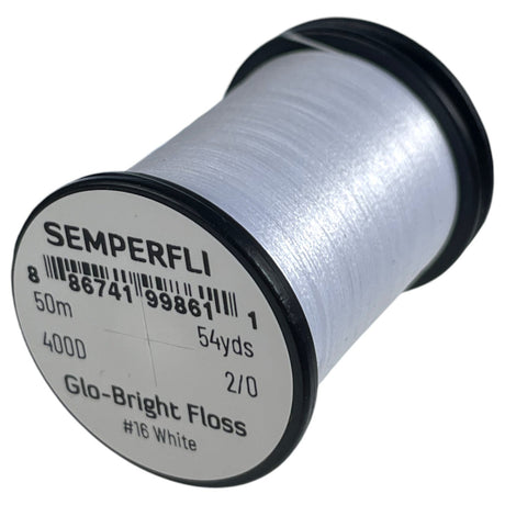 Semperfli Glo-Bright Floss #16 - White Threads