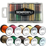 Semperfli Micro Glint Nymph Tinsel Collection Natural Colors Wires, Tinsels