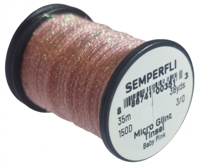 Semperfli Micro Glint Tinsel Baby Pink Wires, Tinsels
