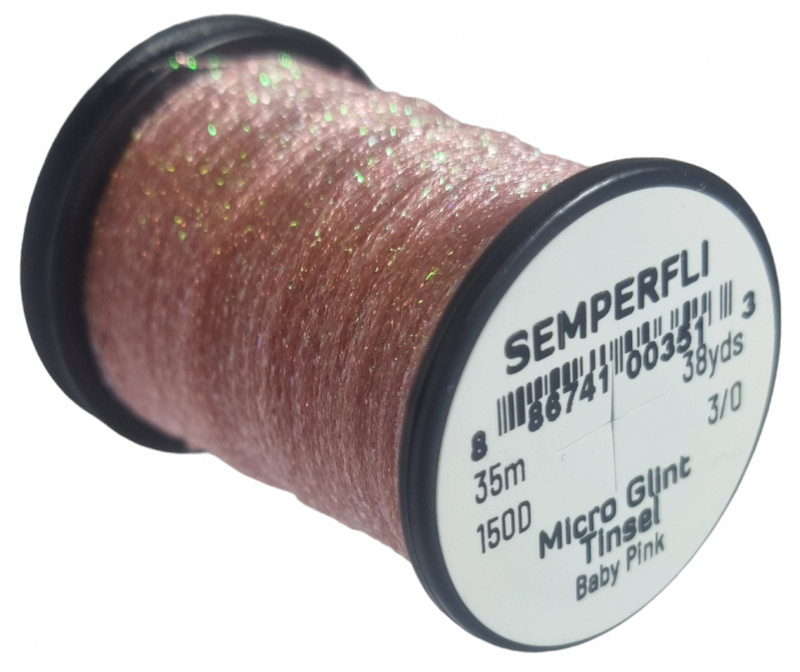 Semperfli Micro Glint Tinsel Baby Pink Wires, Tinsels