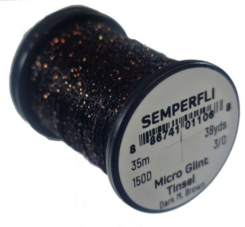 Semperfli Micro Glint Tinsel Dark M. Brown Wires, Tinsels