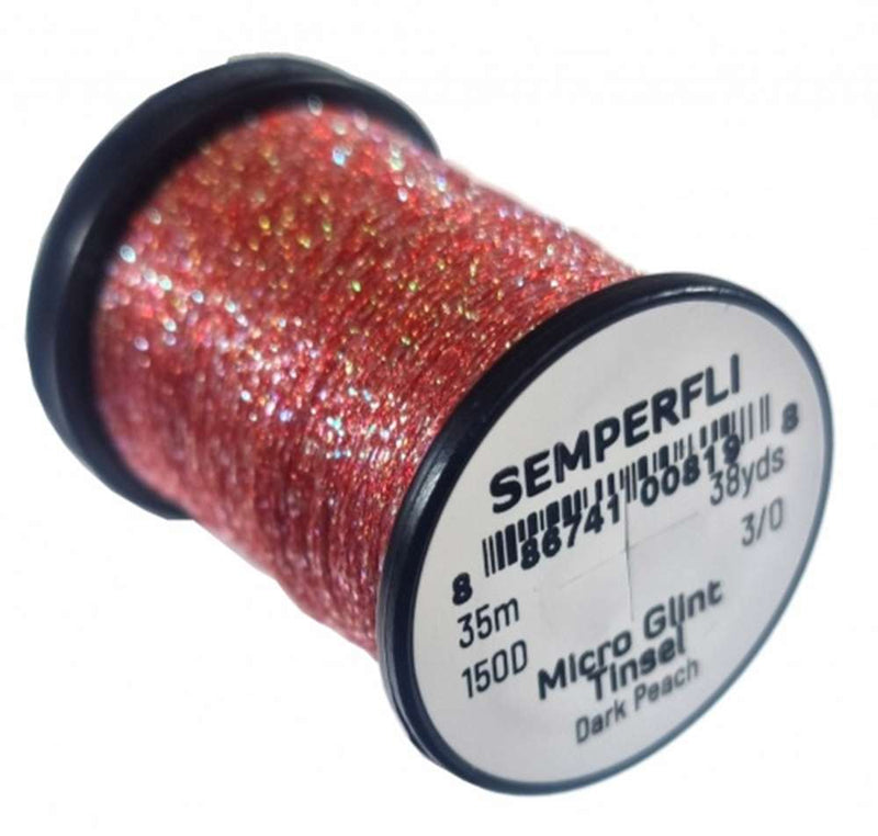 Semperfli Micro Glint Tinsel Dark Peach Wires, Tinsels
