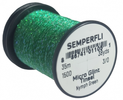 Semperfli Micro Glint Tinsel Nymph Green Wires, Tinsels