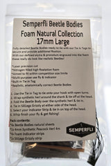 Semperfli Realistic Natural Beetles Collection 17mm (Hook Size 8-10) Foam Fly Tying Sheets, Bodies, Tools