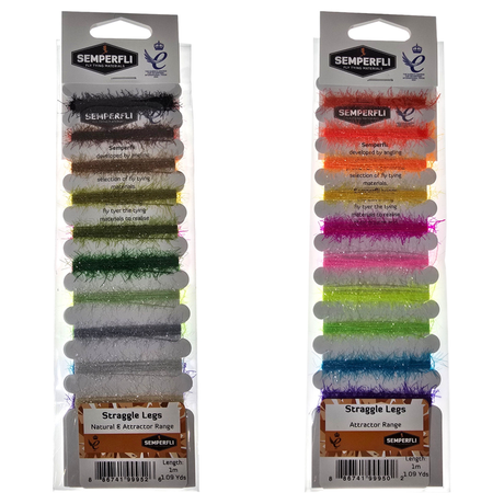 Semperfli Straggle Legs Multicard Natural & Attractor Chenilles, Body Materials