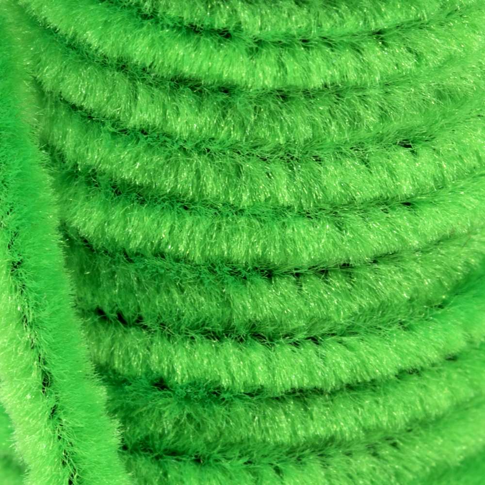 Semperfli Worm Chenille Fl Green / Sparkle Chenilles, Body Materials