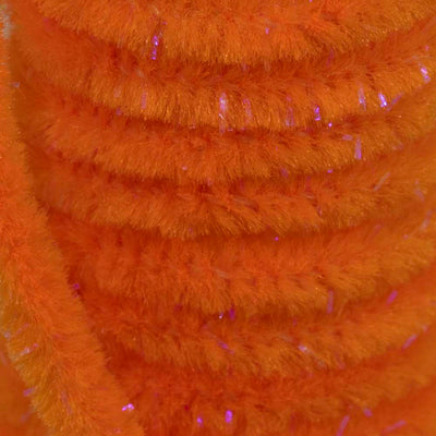 Semperfli Worm Chenille Fl Orange / Sparkle Chenilles, Body Materials