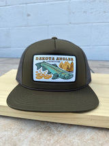 Shop Logo Patch Foam Trucker Cap Moss Green/Greyish Brown Hats, Gloves, Socks, Belts