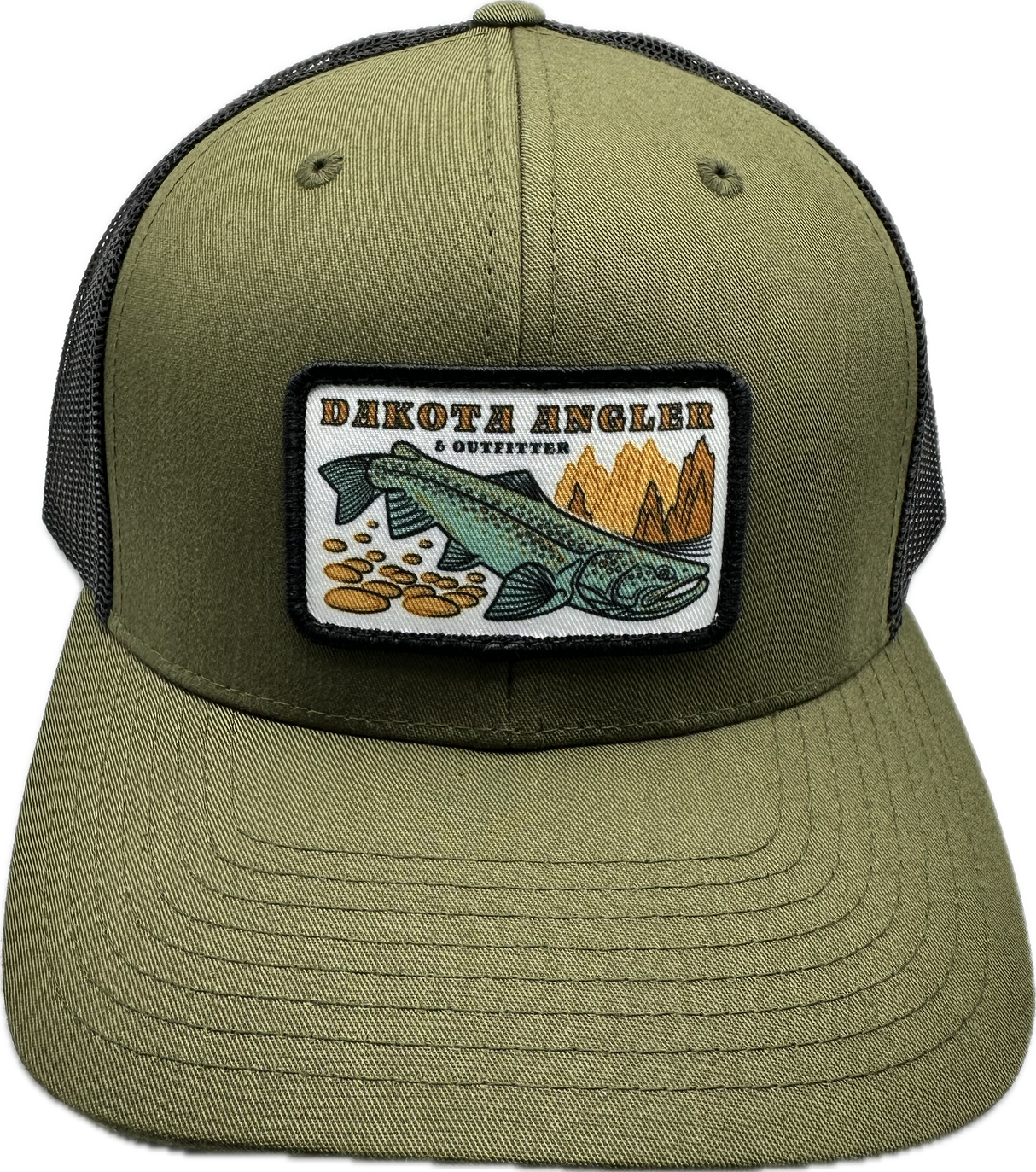 Shop Logo Patch Trucker Cap (C12-CTM) Moss Green/Black Hats, Gloves, Socks, Belts