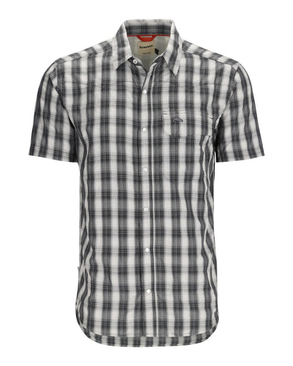 Simms Big Sky Short Sleeve Shirt Black Plaid / M Sportswear