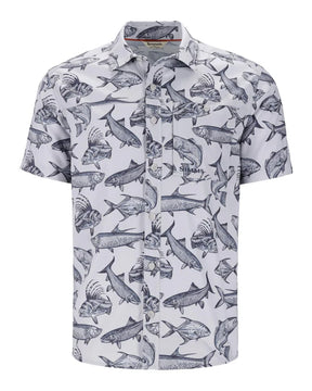 Simms Challenger Shirt -Short Sleeve Saltwater Sterling / M Clothing