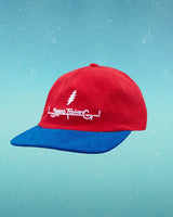Simms Double Haul Cap - Corduroy - Grateful Dead Lightning Script - Red Clothing