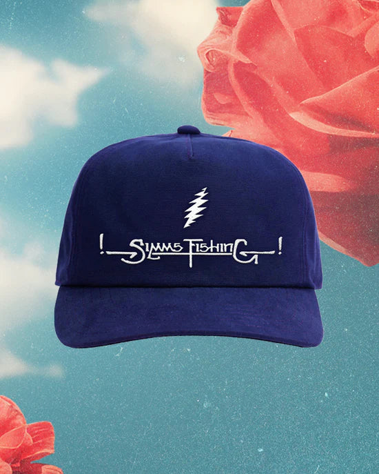 Simms Double Haul Cap - Grateful Dead Lightning Script - Navy Clothing