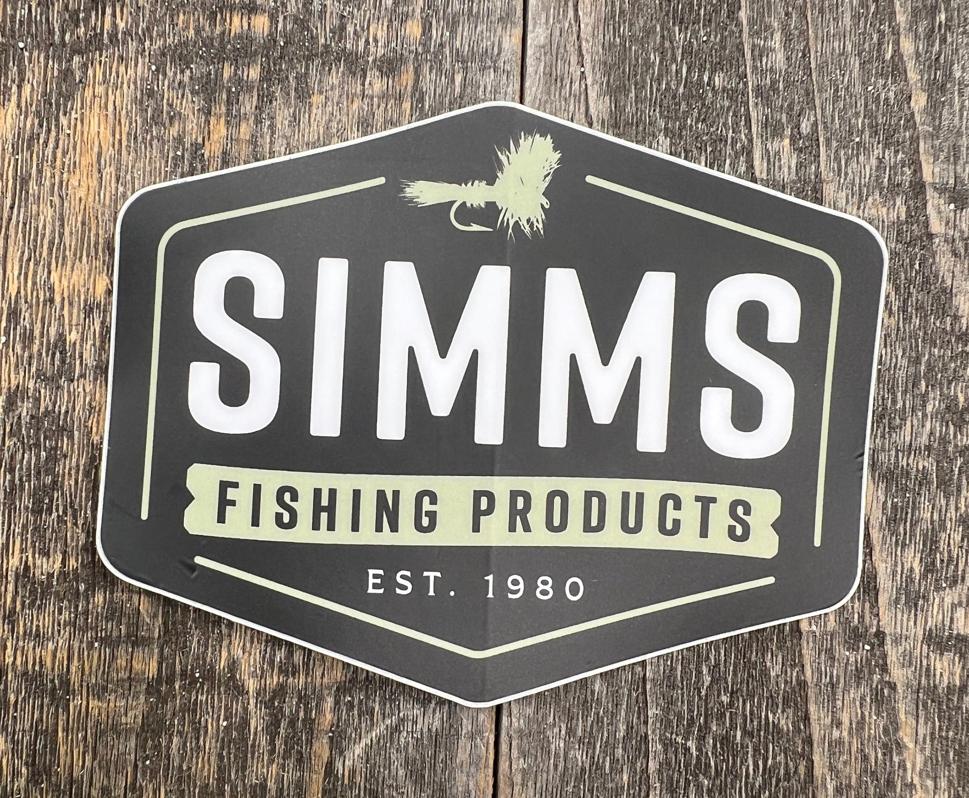 Simms Fly Patch Sticker Black Stickers