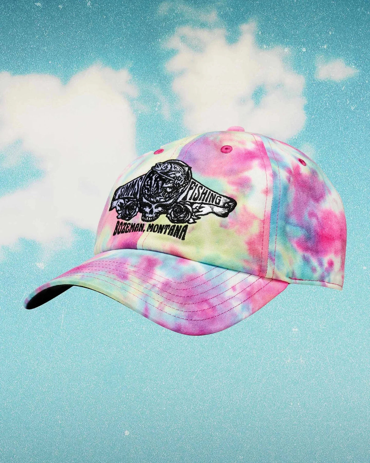 Simms Grateful Dead Single Haul Hat Unstructured Fountain Script - Tie Dye Hats