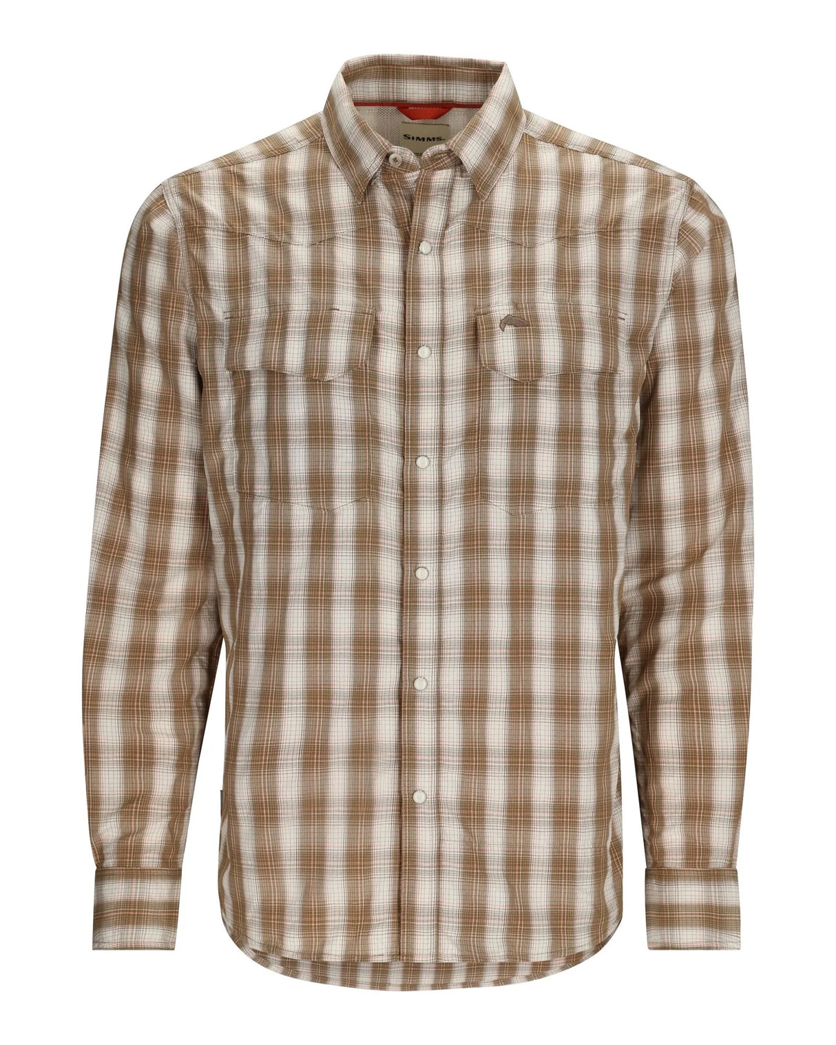 Simms M's Big Sky LS Shirt Driftwood Plaid / L Sportswear