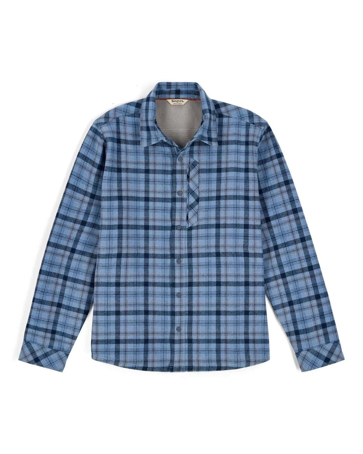 Simms M's Coldweather Shacket Schooner Plaid: Albacore / L Sportswear