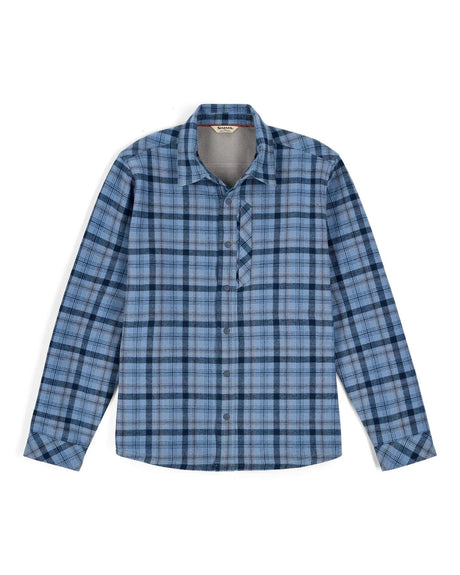 Simms M's Coldweather Shacket Schooner Plaid: Albacore / L Sportswear