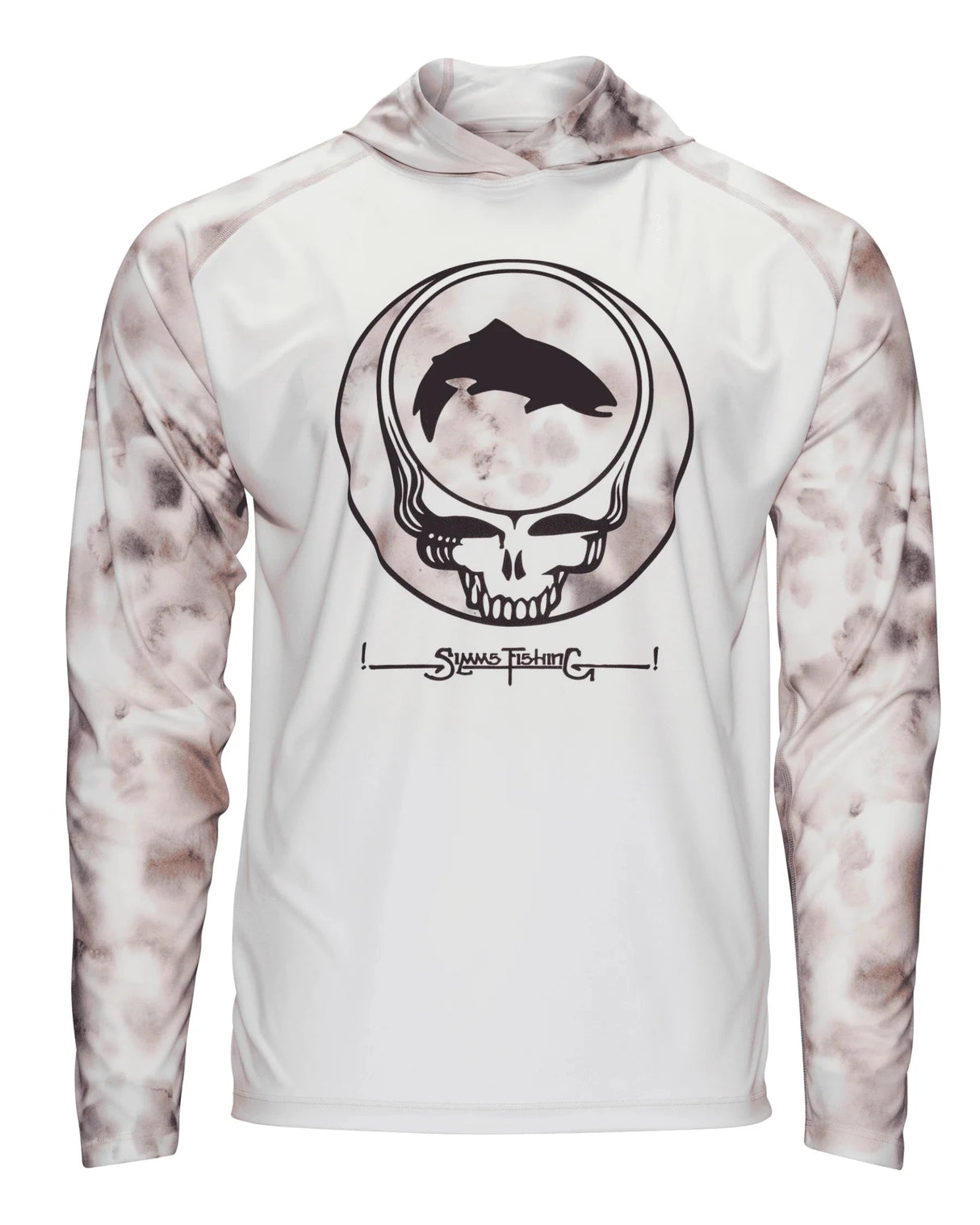 Simms M's SolarTech Hoody - Grateful Dead Series Steal Your Face - Cloud / XXL Clothing
