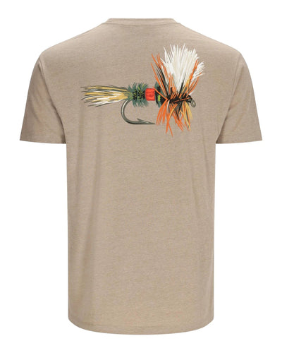 Simms Men's Royal Wulff Fly T-Shirt Oatmeal Heather / S Clothing