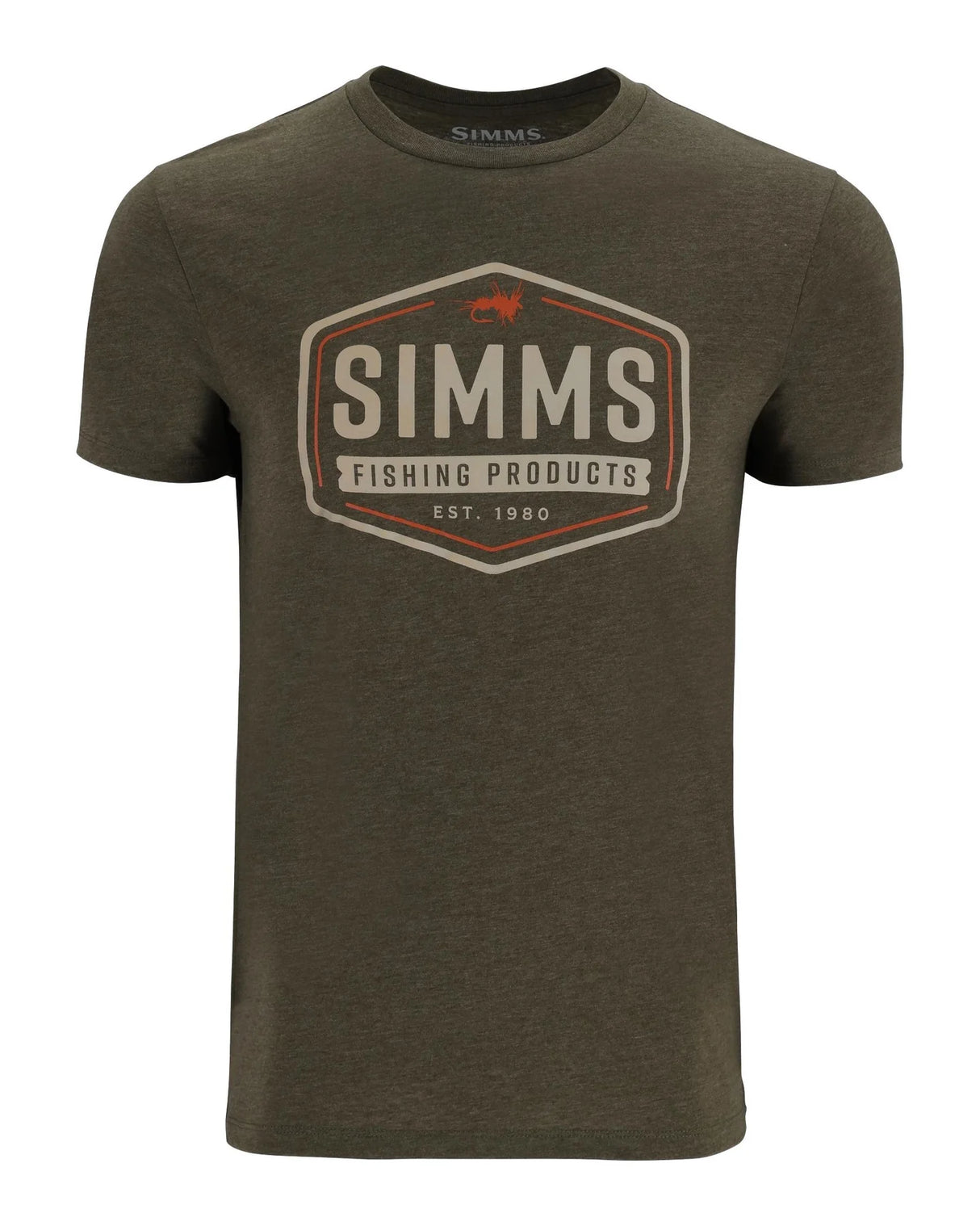 Simms Mens's Fly Patch T-Shirt Adobe Heather / L