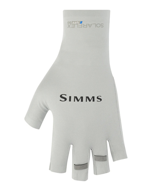 Simms Solarflex Half-Finger Sunglove Sterling / L Hats, Gloves, Socks, Belts