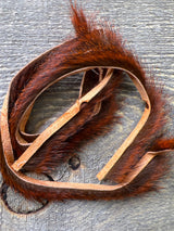 Spent Fly Fishing 1/8" Zirdle Cut Squirrel Strips Orange Squirrel Hair