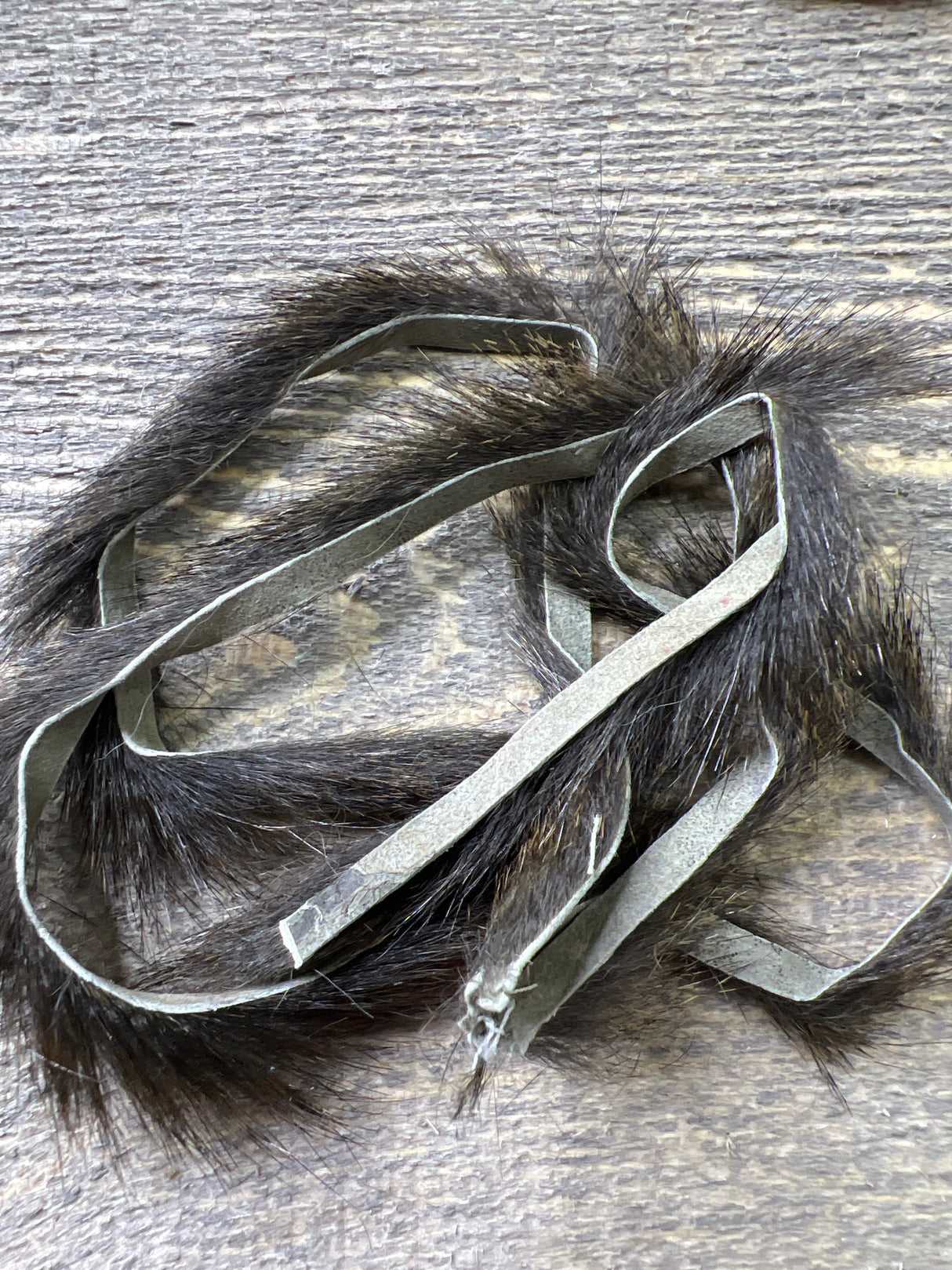 Spent Fly Fishing 1/8" Zirdle Cut Squirrel Strips Sculpin Olive Squirrel Hair
