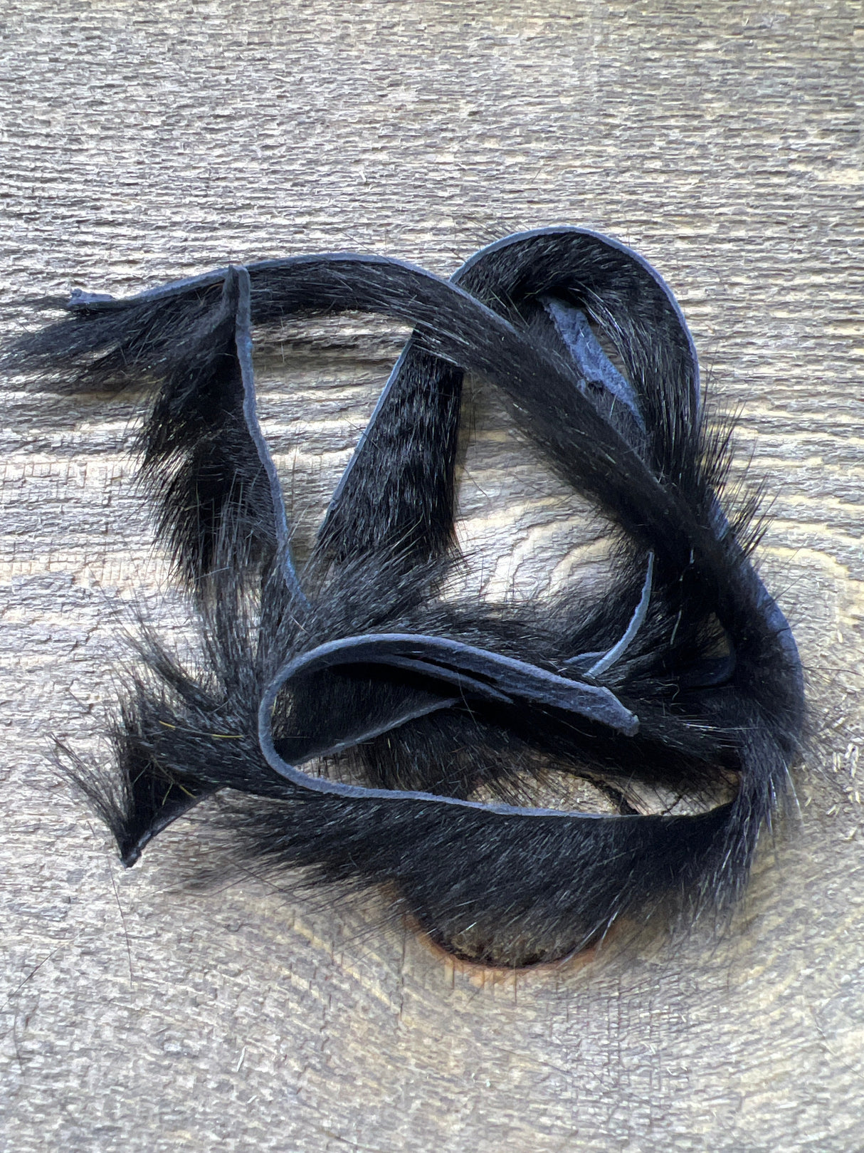 Spent Fly Fishing 3/32" Leech Cut Squirrel Strips Black Squirrel Hair