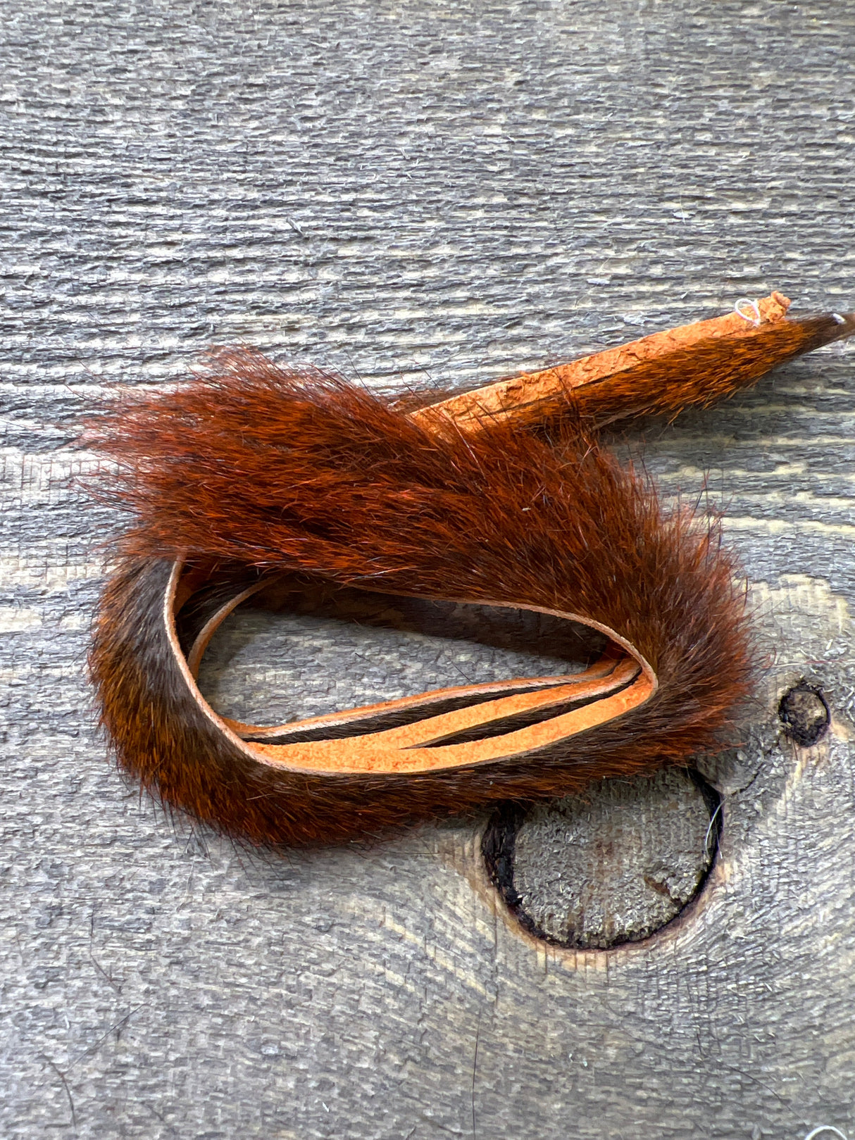Spent Fly Fishing 3/32" Leech Cut Squirrel Strips Orange Squirrel Hair