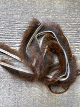 Spent Fly Fishing 3/32" Leech Cut Squirrel Strips Rusty Brown Squirrel Hair