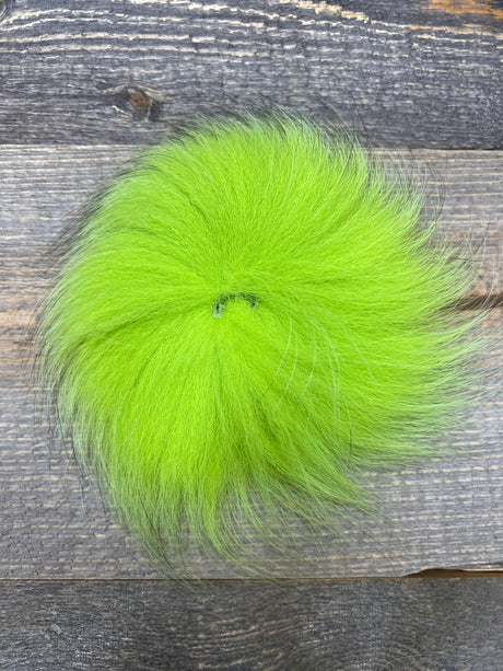 Spent Fly Fishing Arctic Fox Tail Ring Chartreuse Fox Fur