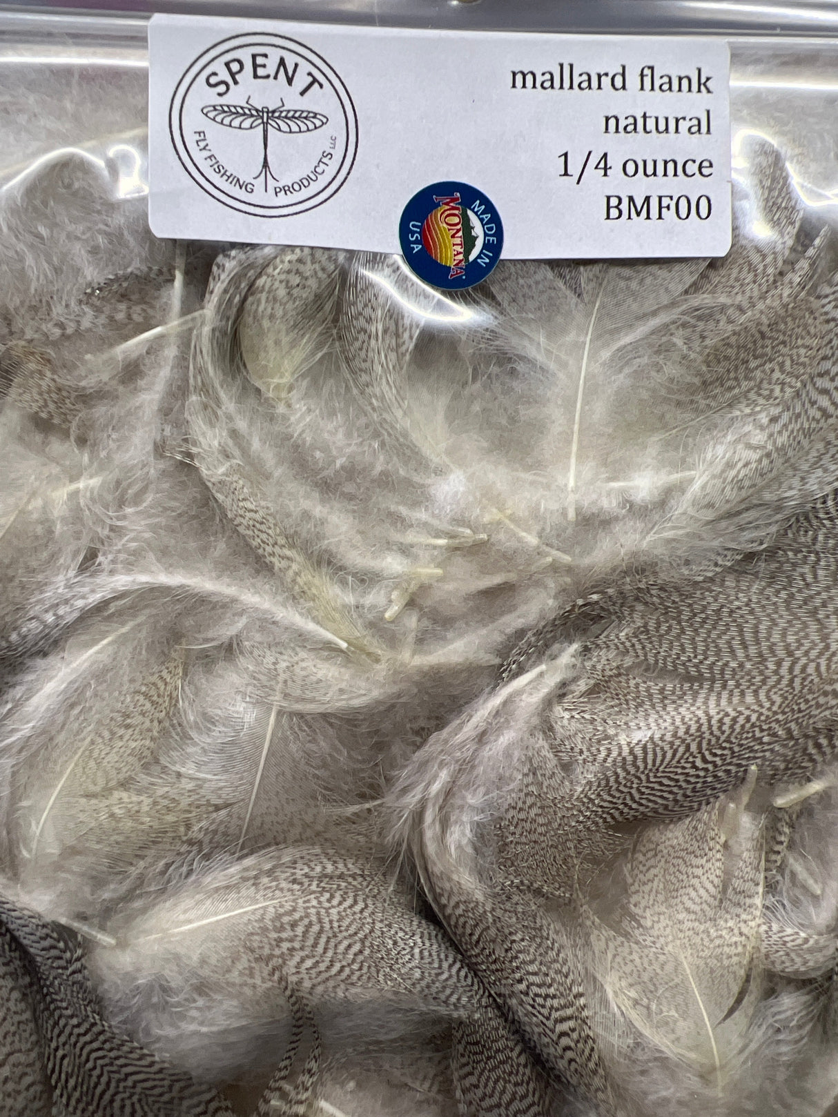 Spent Fly Fishing Bulk Mallard Flank 1/4 oz Natural Duck & Goose Feathers