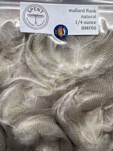 Spent Fly Fishing Bulk Mallard Flank 1/4 oz Natural Duck & Goose Feathers