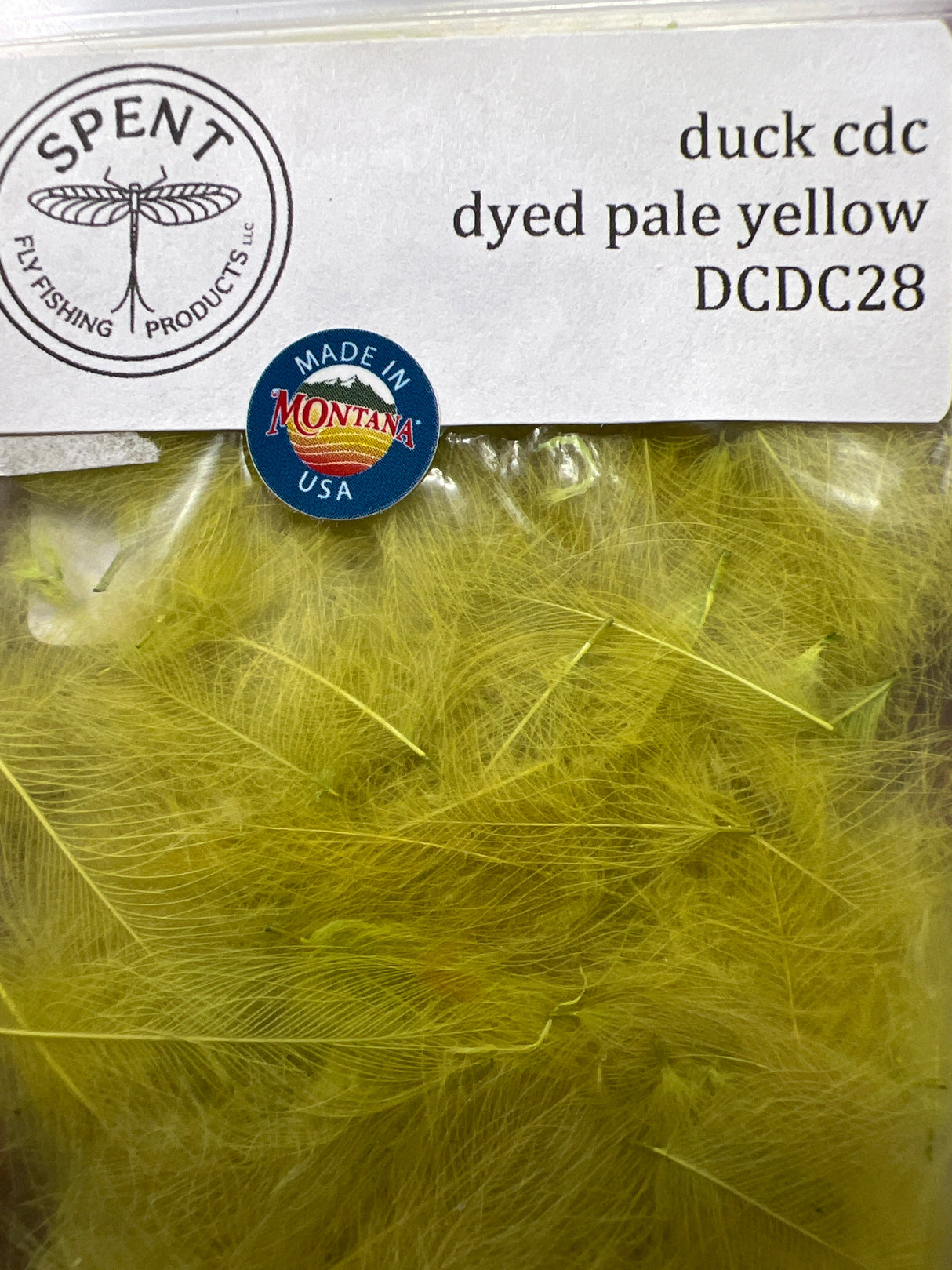 Spent Fly Fishing Duck CDC - Cul de Canard Pale Yellow Cul de Canard - CDC