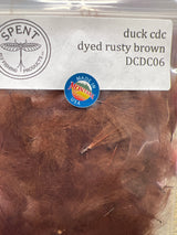 Spent Fly Fishing Duck CDC - Cul de Canard Rusty Brown Cul de Canard - CDC