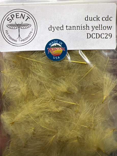 Spent Fly Fishing Duck CDC - Cul de Canard Tannish Yellow Cul de Canard - CDC