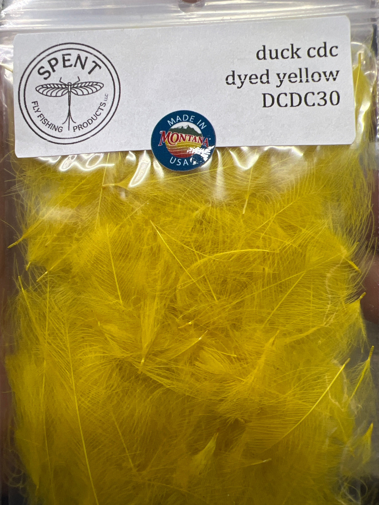 Spent Fly Fishing Duck CDC - Cul de Canard Yellow Cul de Canard - CDC