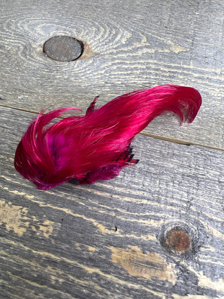 Spent Fly Fishing Dyed Golden Pheasant Crest Fuschia Pheasant Feathers