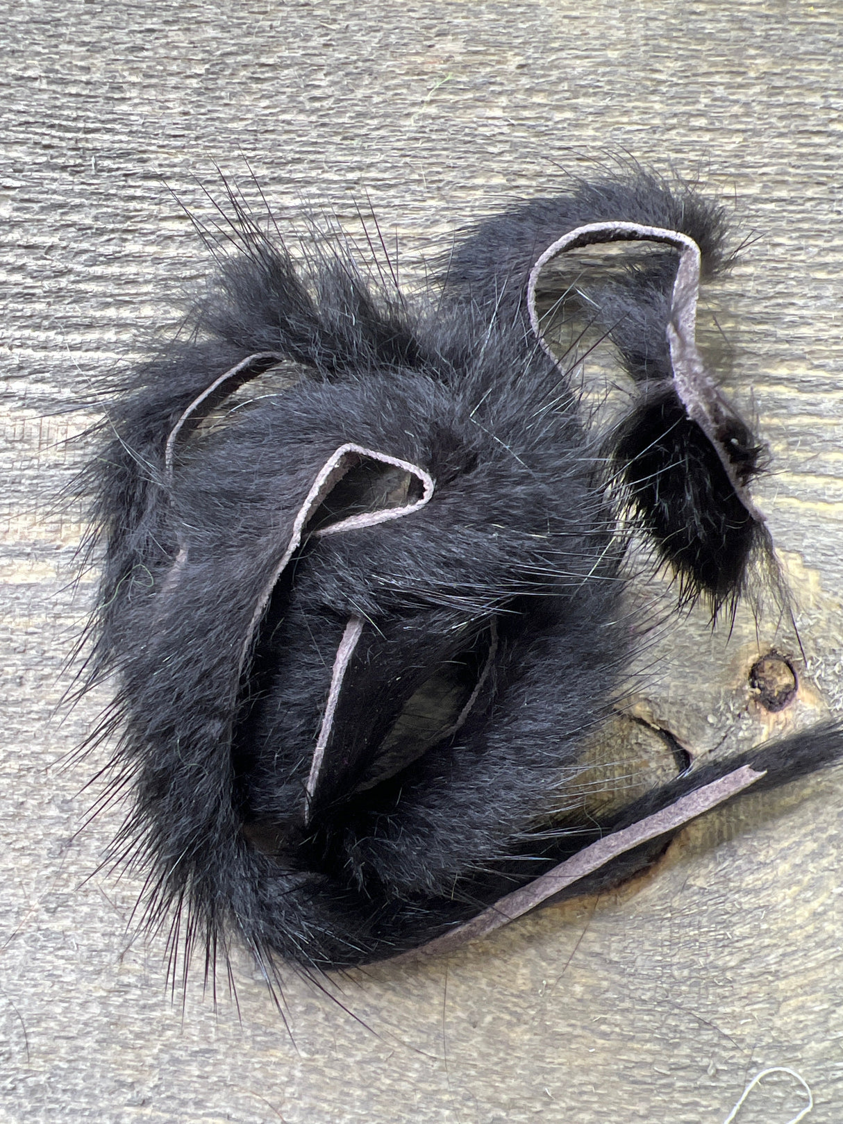 Spent Fly Fishing Mink Zonker Strips Black Misc. Hair & Fur