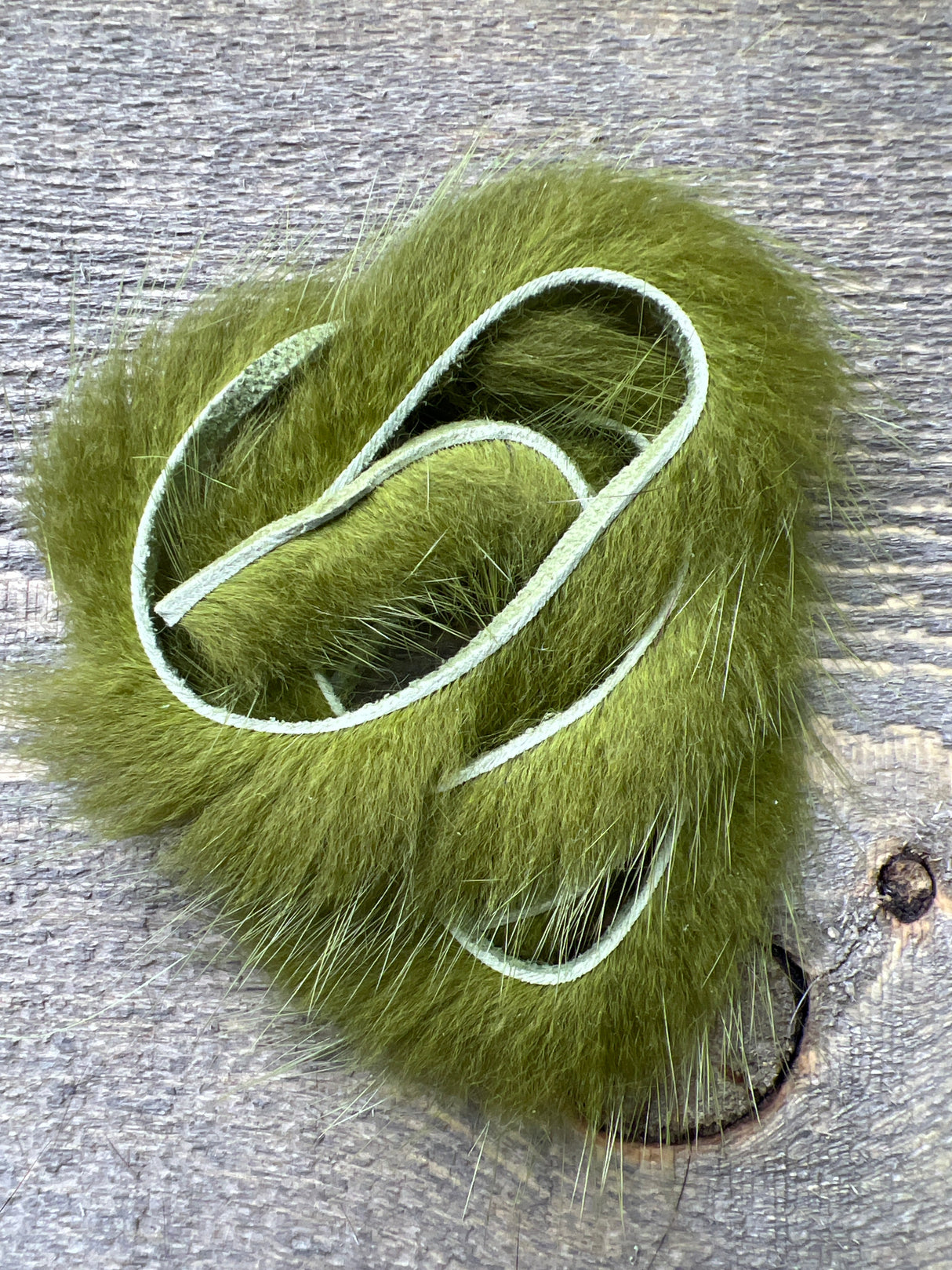 Spent Fly Fishing Mink Zonker Strips Olive Misc. Hair & Fur