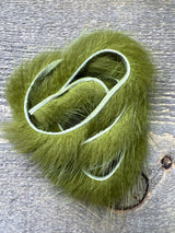 Spent Fly Fishing Mink Zonker Strips Olive Misc. Hair & Fur
