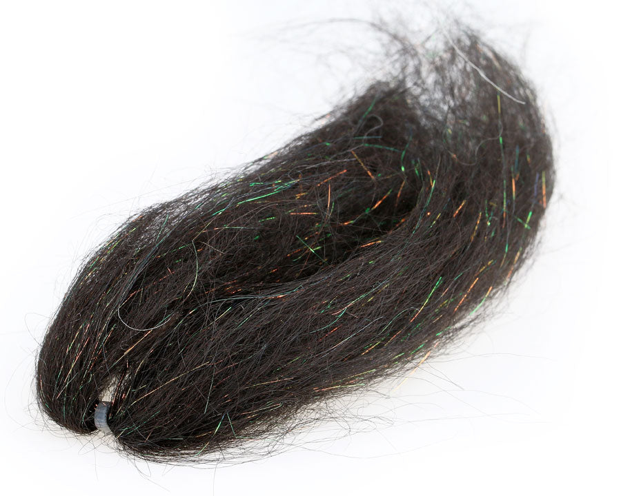 Sybai Flash Icelandic Sheep Hair Black Blaze Hair, Fur