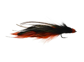 TK's El Dorado Deceiver 3/0 Black/Orange Warmwater Flies