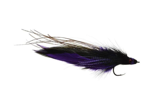 TK's El Dorado Deceiver 3/0 Black/Purple Warmwater Flies